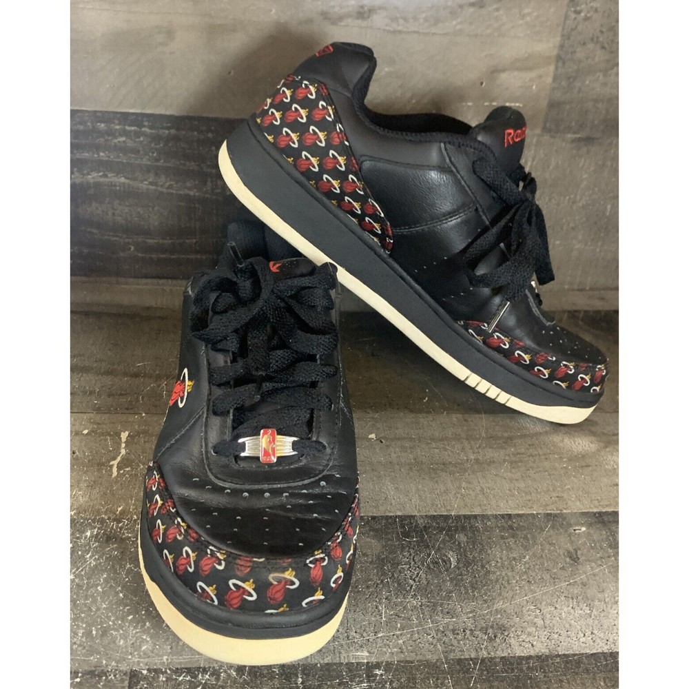 Miami Heat Culture Reebok Shoes 9.5 Mens Leather NBA Collab